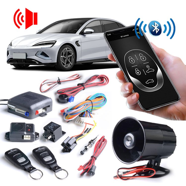 Anti-Robbing BT Universal Car Alarm System Remote Engine Start Car Alarm Keyless Entry System